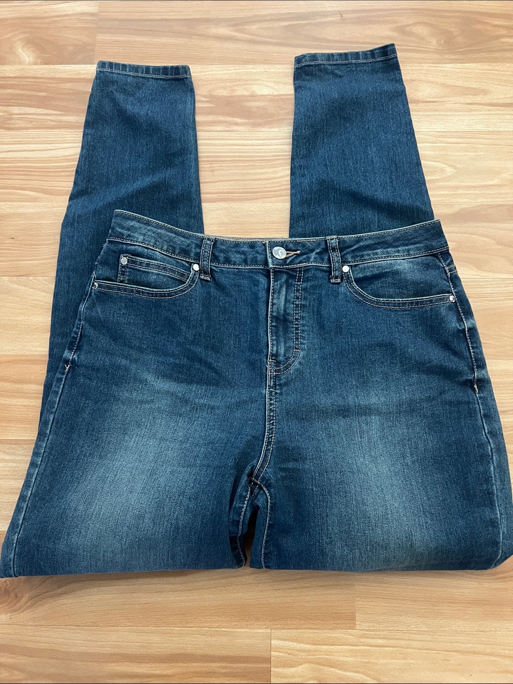 Jennifer Lopez Indigo Skinny Jeans high rise size 10 - Picture 5 of 5
